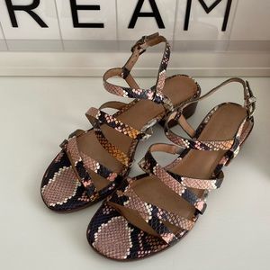 Madewell snakeprint sandals!